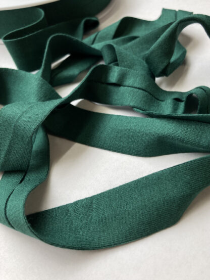 bottle green jersey bias binding fold over binding